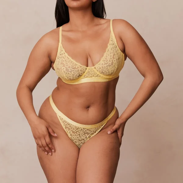 Lounge Underwear Balcony Soutien-Gorge - Jaune citron Flash Sale