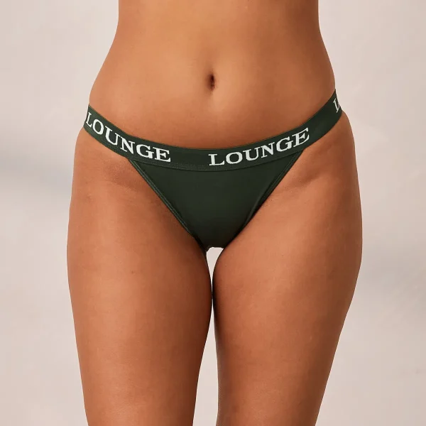 Lounge Underwear Bamboo Triangle Culotte - Vert Sapin Flash Sale