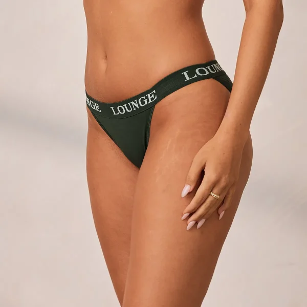 Lounge Underwear Bamboo Triangle Culotte - Vert Sapin Flash Sale