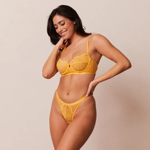 Lounge Underwear Blossom Balcony Soutien-Gorge - Jaune moutarde Flash Sale