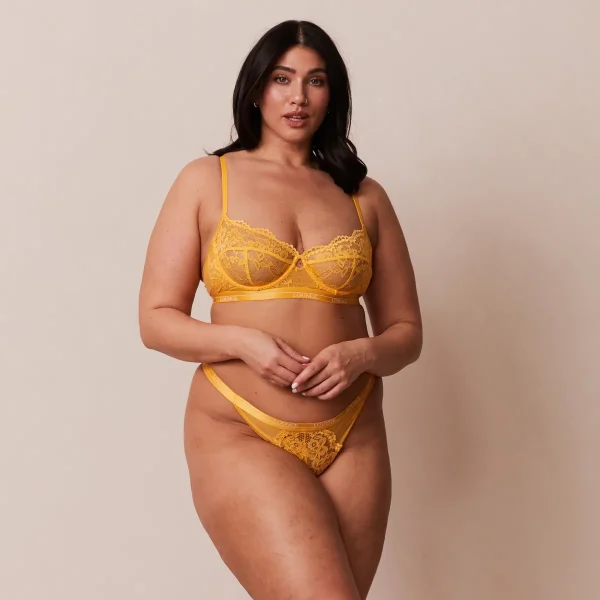 Lounge Underwear Blossom Balcony Soutien-Gorge - Jaune moutarde Flash Sale