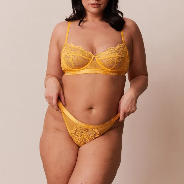 Lounge Underwear Blossom Balcony Soutien-Gorge - Jaune moutarde Flash Sale