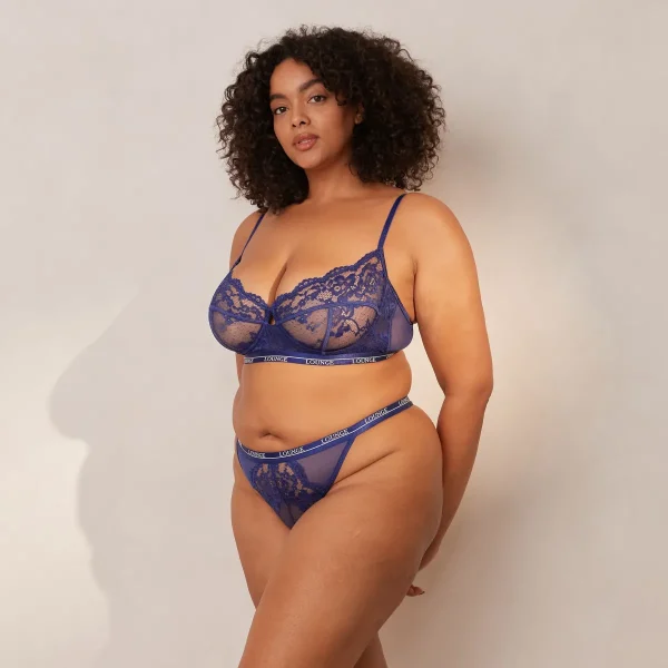 Lounge Underwear Blossom Balcony Soutien-Gorge - Marine Bleu marine Store