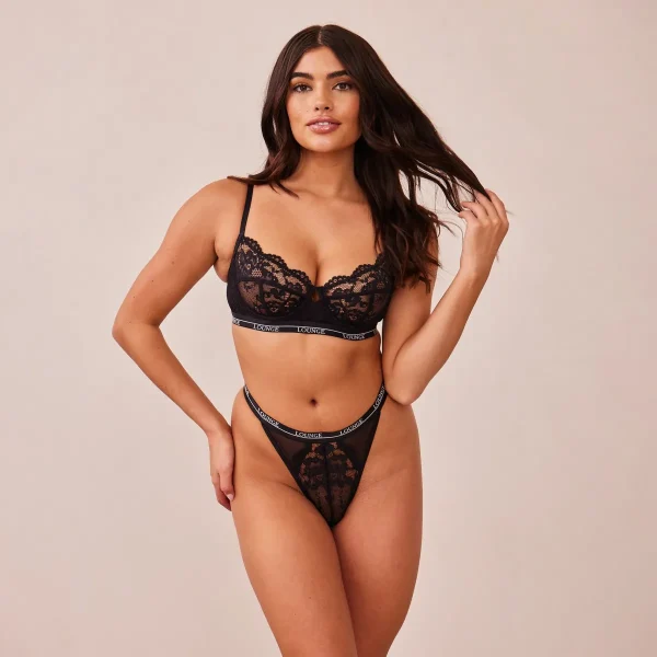 Lounge Underwear Blossom Balcony Soutien-Gorge - Noir Flash Sale