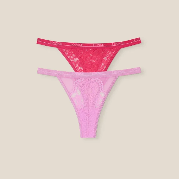 Lounge Underwear Blossom/Balcony Strings (Pack de 2) en Édition Limitée - Rose New