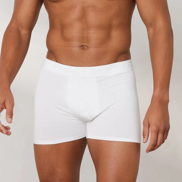 Lounge Underwear Boxers Luxe pour Homme (pack de 3) - Blanc Discount