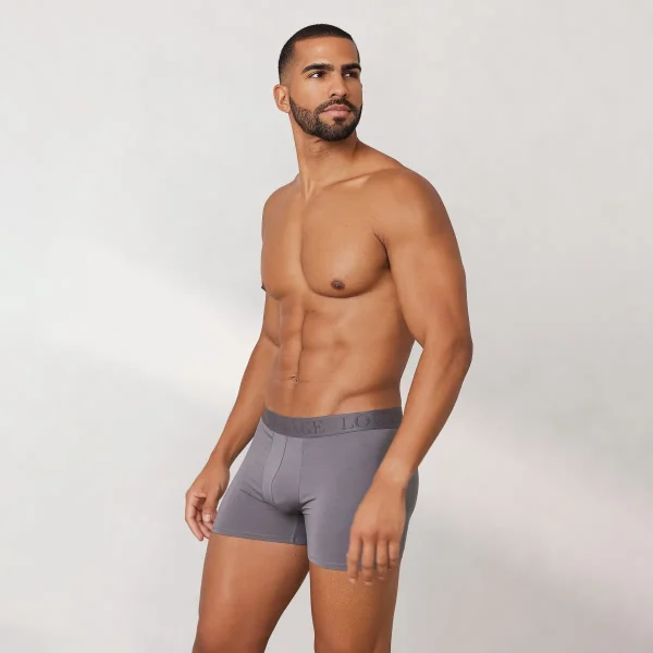 Lounge Underwear Boxers Luxe pour Homme (pack de 3) - Charbon Charcoal Shop