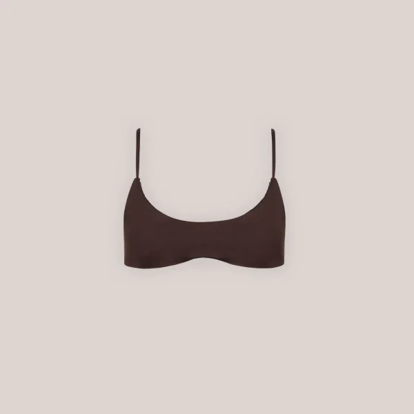 Lounge Underwear Brassière Haut de Bikini Réversible - Marron/Floral Marron/Floral Sale