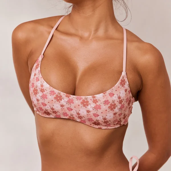 Lounge Underwear Brassière Haut de Bikini Réversible - Rose/Floral Rose/Floral Best