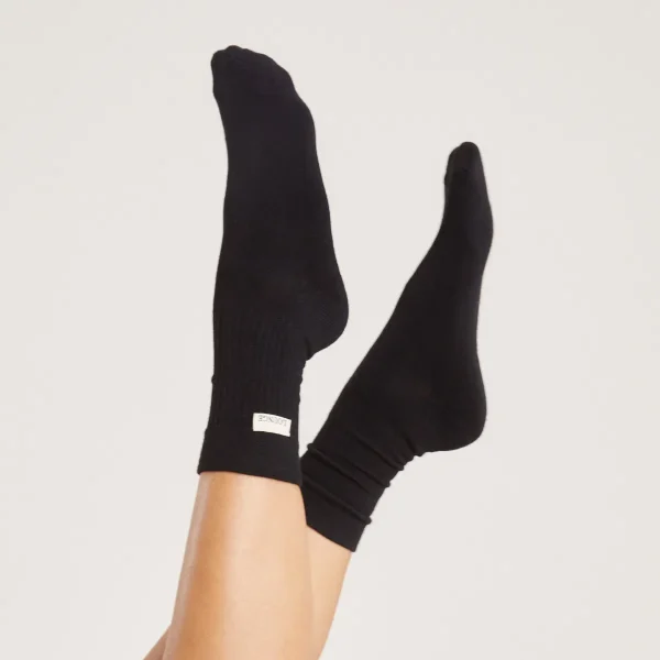 Lounge Underwear Chaussettes Logo Crew (Pack de 2) - Noir Flash Sale