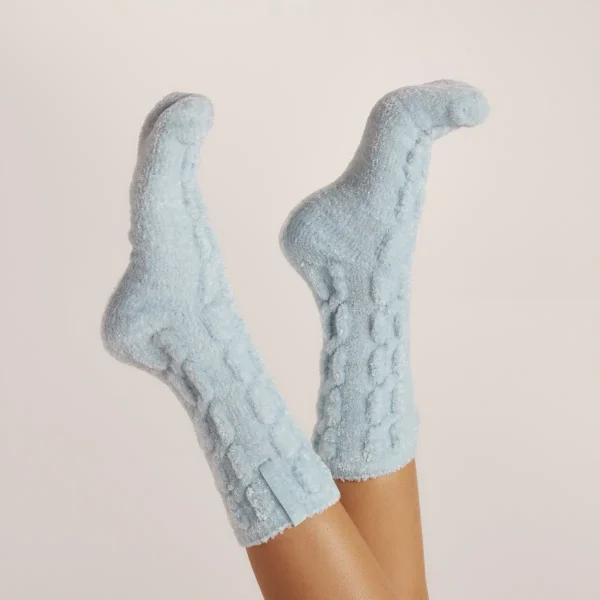 Lounge Underwear Chaussettes Tricotées en Chenille - Bleu Best Sale