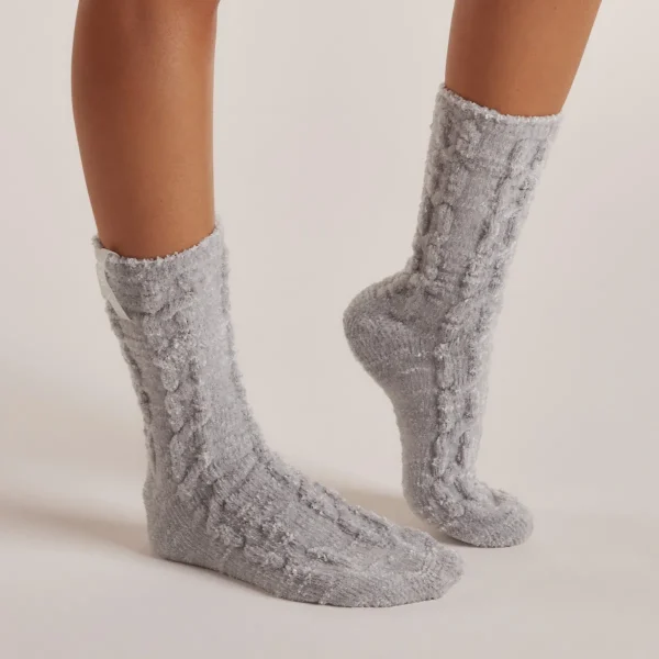 Lounge Underwear Chaussettes Tricotées en Chenille - Givre Flash Sale