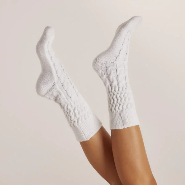 Lounge Underwear Chaussettes Tricotées Snug - Blanc Sale