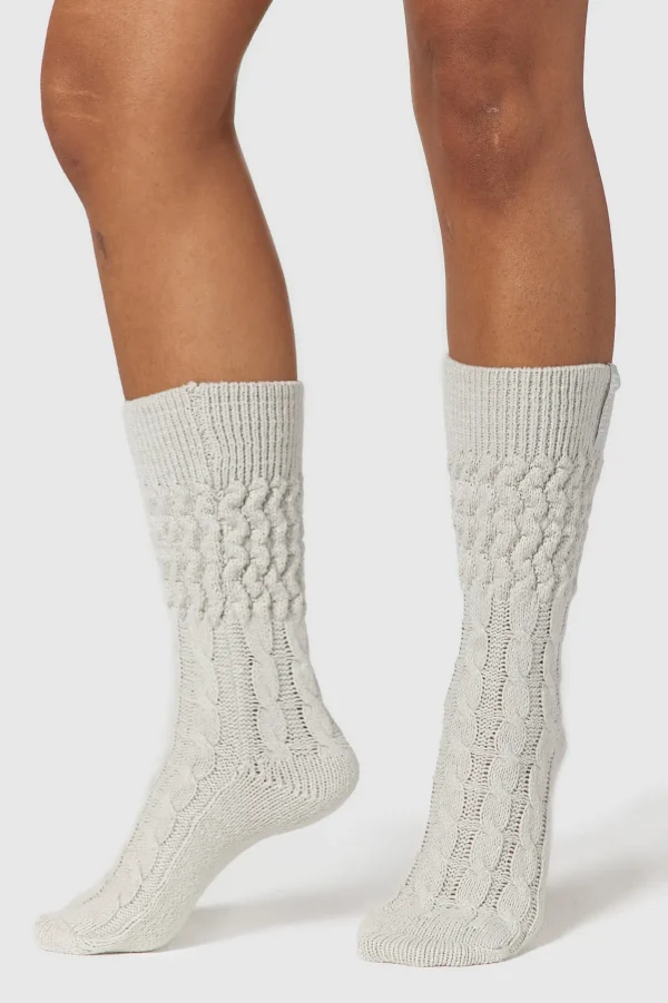 Lounge Underwear Chaussettes Tricotées Snug - Givre Sale