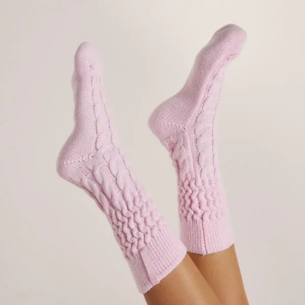 Lounge Underwear Chaussettes Tricotées Snug - Rose Outlet