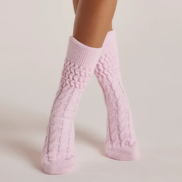 Lounge Underwear Chaussettes Tricotées Snug - Rose Outlet