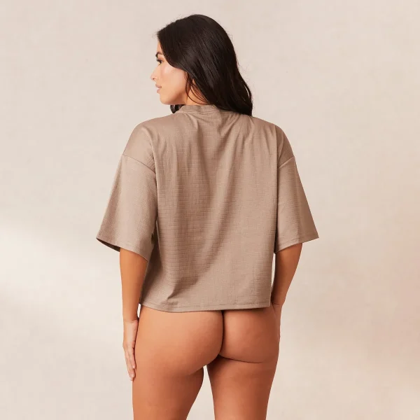 Lounge Underwear Classic Fleece Oversize Haut de Pyjama - Nude Outlet