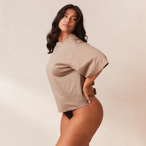 Lounge Underwear Classic Fleece Oversize Haut de Pyjama - Nude Outlet