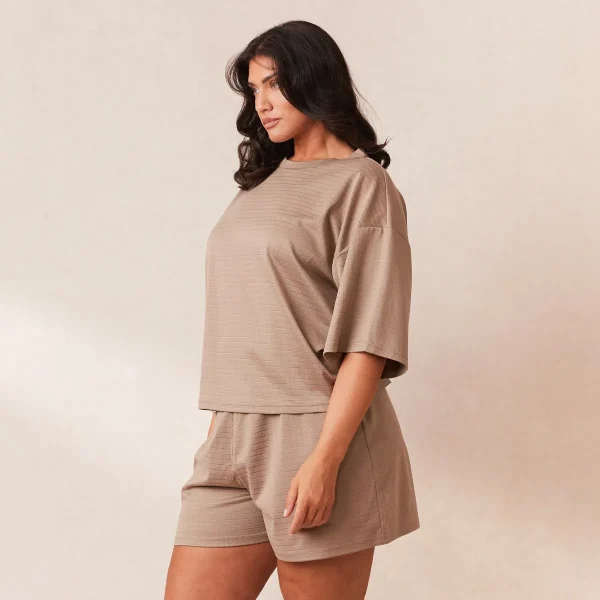 Lounge Underwear Classic Fleece Oversize Haut de Pyjama - Nude Outlet