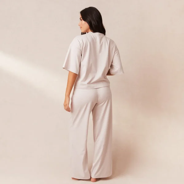 Lounge Underwear Classic Fleece Oversize Pantalon de Pyjama - Crème Online