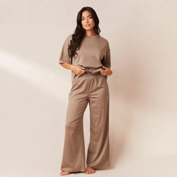 Lounge Underwear Classic Fleece Oversize Pantalon de Pyjama - Nude Best