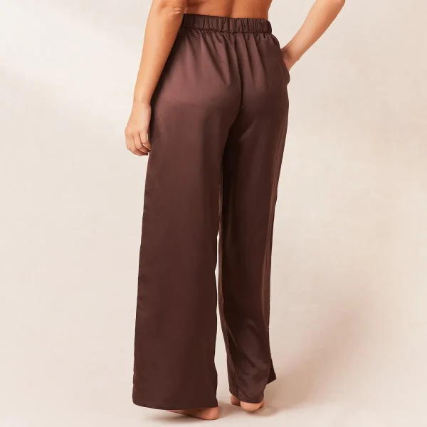 Lounge Underwear Classic Satin Pantalon de Pyjama - Chocolat Flash Sale