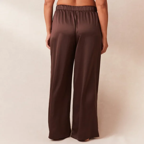 Lounge Underwear Classic Satin Pantalon de Pyjama - Chocolat Flash Sale