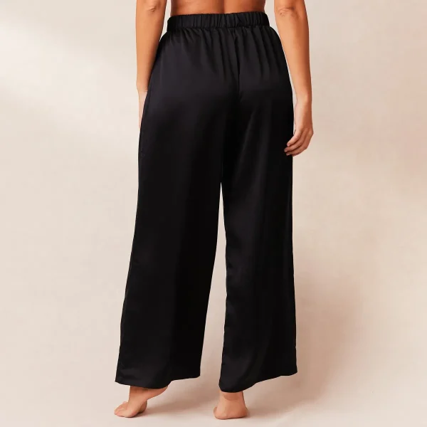 Lounge Underwear Classic Satin Pantalon de Pyjama - Noir Best Sale