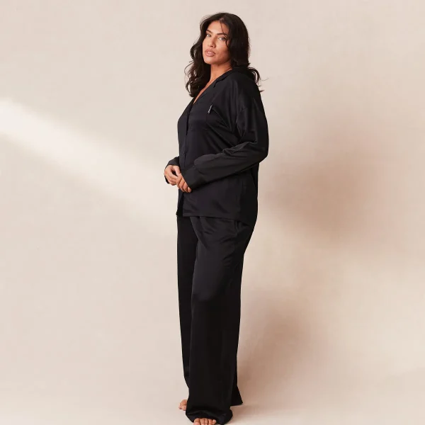 Lounge Underwear Classic Satin Pantalon de Pyjama - Noir Best Sale