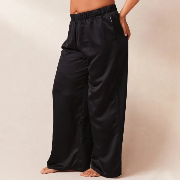 Lounge Underwear Classic Satin Pantalon de Pyjama - Noir Best Sale