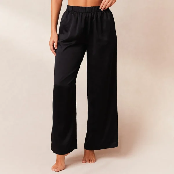 Lounge Underwear Classic Satin Pantalon de Pyjama - Noir Best Sale