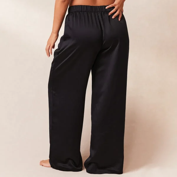 Lounge Underwear Classic Satin Pantalon de Pyjama - Noir Best Sale