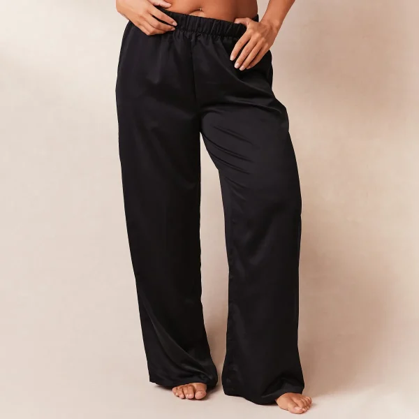 Lounge Underwear Classic Satin Pantalon de Pyjama - Noir Best Sale