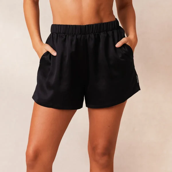 Lounge Underwear Classic Satin Short de Pyjama - Noir Best