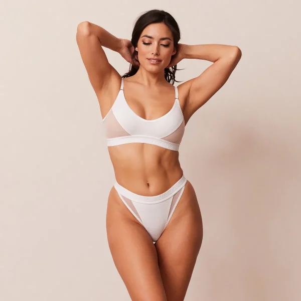 Lounge Underwear Contour Mesh Soutien-Gorge - Blanc Shop