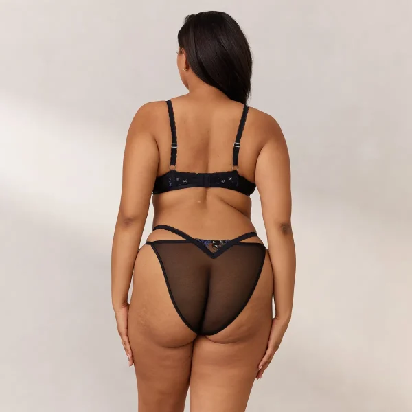 Lounge Underwear Ditsy Embroidered Balcony Soutien-Gorge - Noir Shop