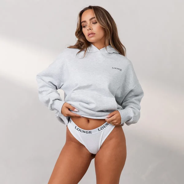 Lounge Underwear Essential Sweat à Capuche Oversize - Gris Givré New