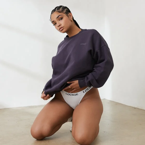 Lounge Underwear Essential Sweat Ras du cou - Bleu Fumé Store