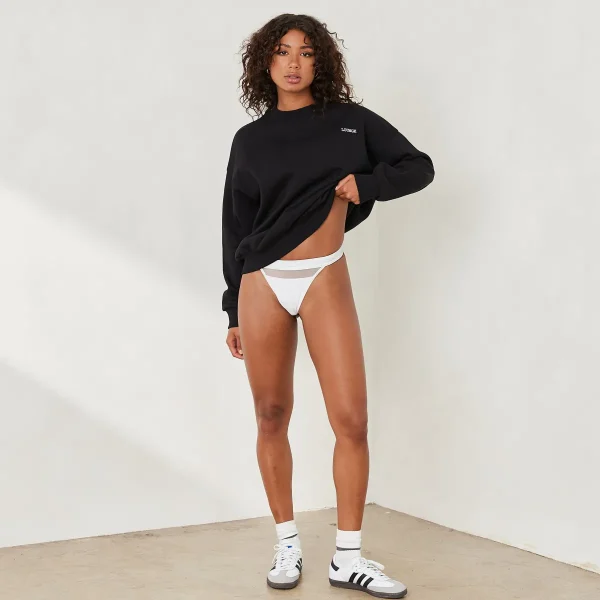 Lounge Underwear Essential Sweat Ras du cou - Noir Cheap