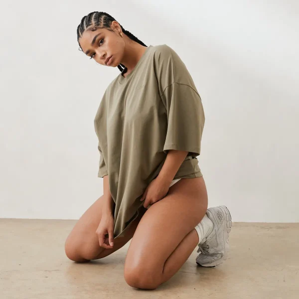 Lounge Underwear Essential T-Shirt Oversize - Olive Shop