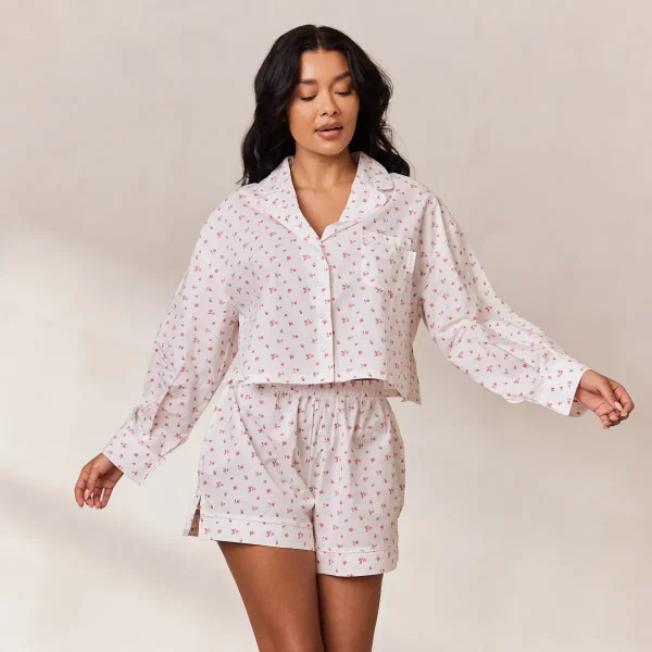 Lounge Underwear Floral Chemise de Pyjama - Imprimé Blanc Shop