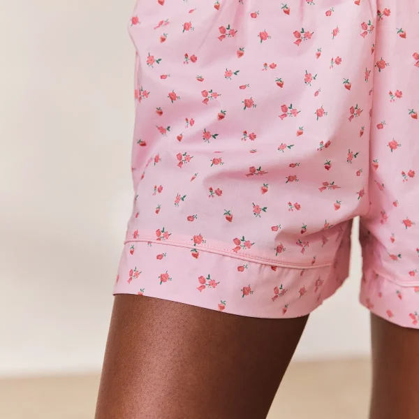 Lounge Underwear Floral Short de Pyjama - Imprimé Rose Sale