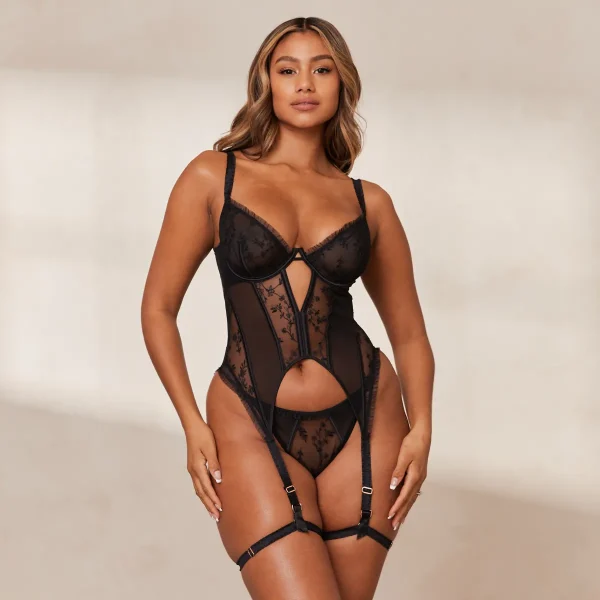 Lounge Underwear Gia Intimates Soutien-Gorge à Basque (Ensemble) - Noir Shop