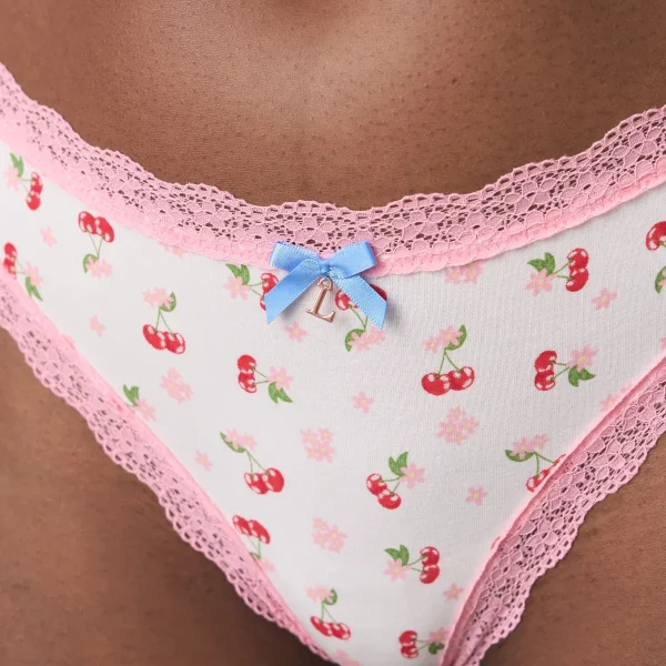 Lounge Underwear Imprimé Cerise String (Pack de 3) - Multi Shop