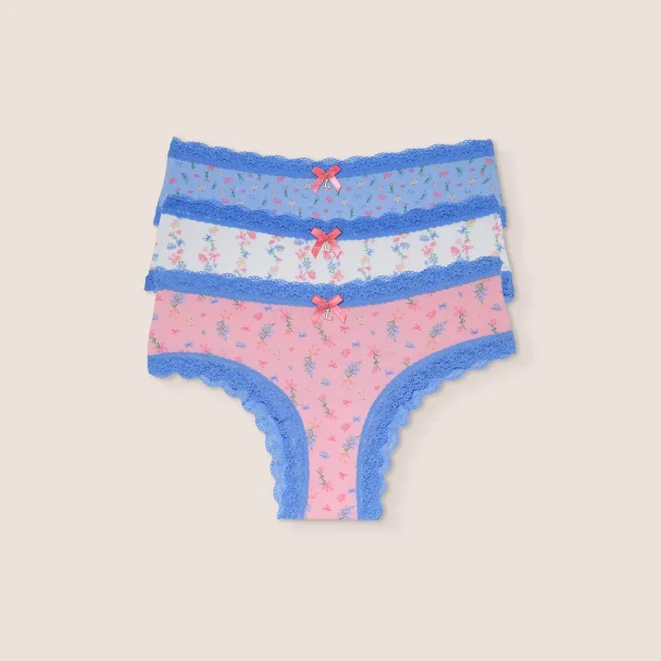 Lounge Underwear Imprimé Nœuds Culotte (Pack de 3) - Multi Sale