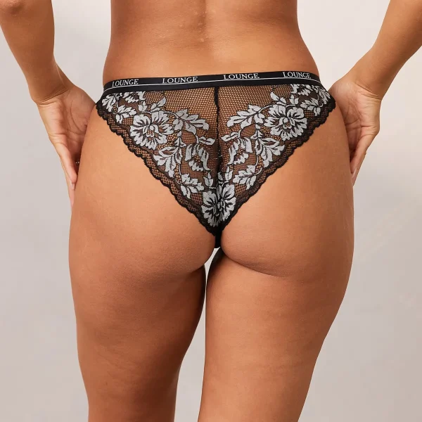 Lounge Underwear Luxe Culotte - Noir et Blanc Best Sale