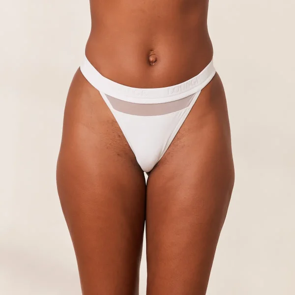 Lounge Underwear Mesh String - Blanc Cheap