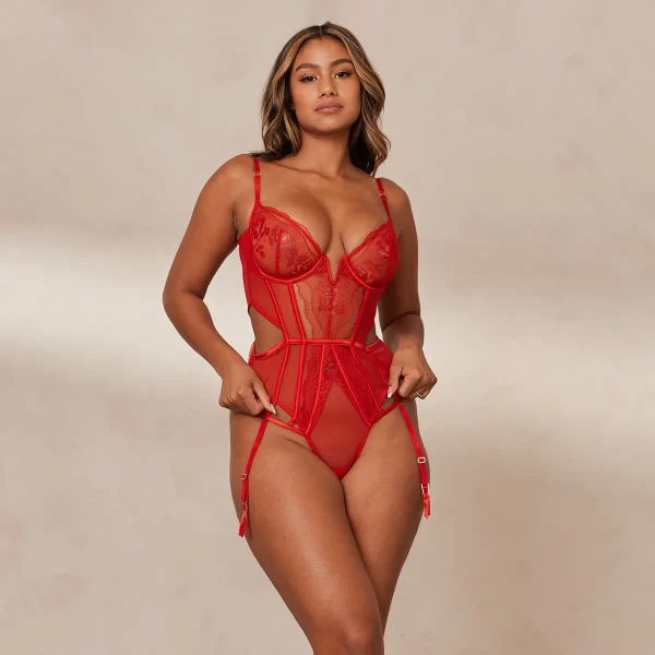 Lounge Underwear Mila Intimates Body Femme - Rouge Discount