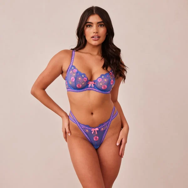 Lounge Underwear Neon Balcony Soutien-Gorge - Bleu Bleue Flash Sale