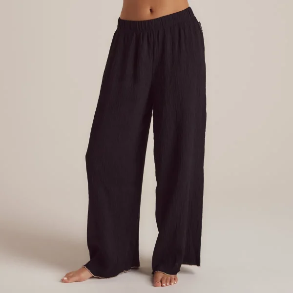 Lounge Underwear Pantalon de Pyjama Crinkle - Noir Discount